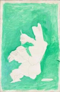 Der Triplzeichner (3852), 1970, Bleistift, Acryl/Papier, 101.5 x 66.4 cm